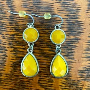 LOFT Yellow Stone Drop Earrings